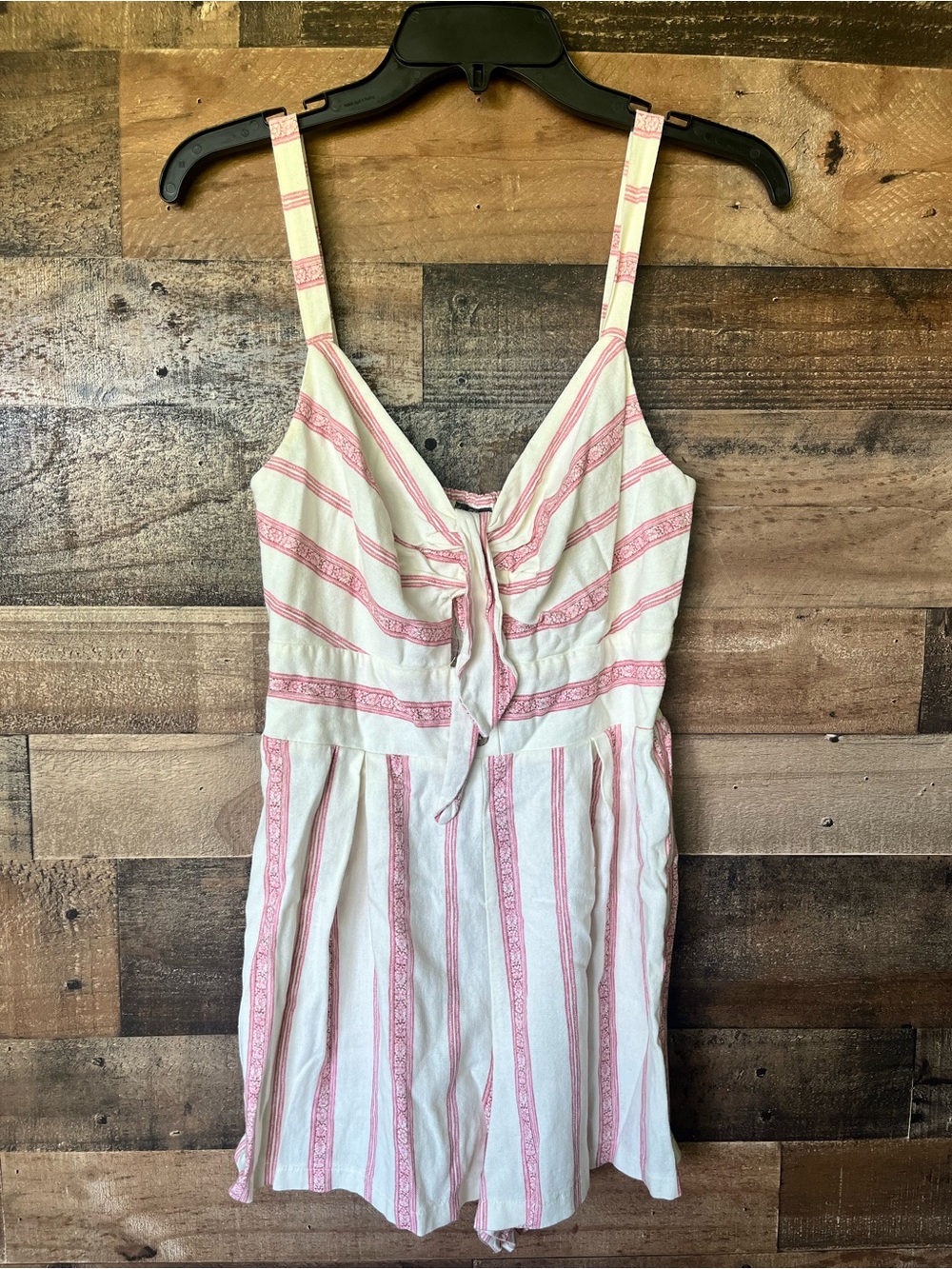 Women's Lily Rose Pink and Cream Romper | S - Picture 2 of 6